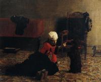 Eakins, Thomas - Elizabeth Crowell with a Dog